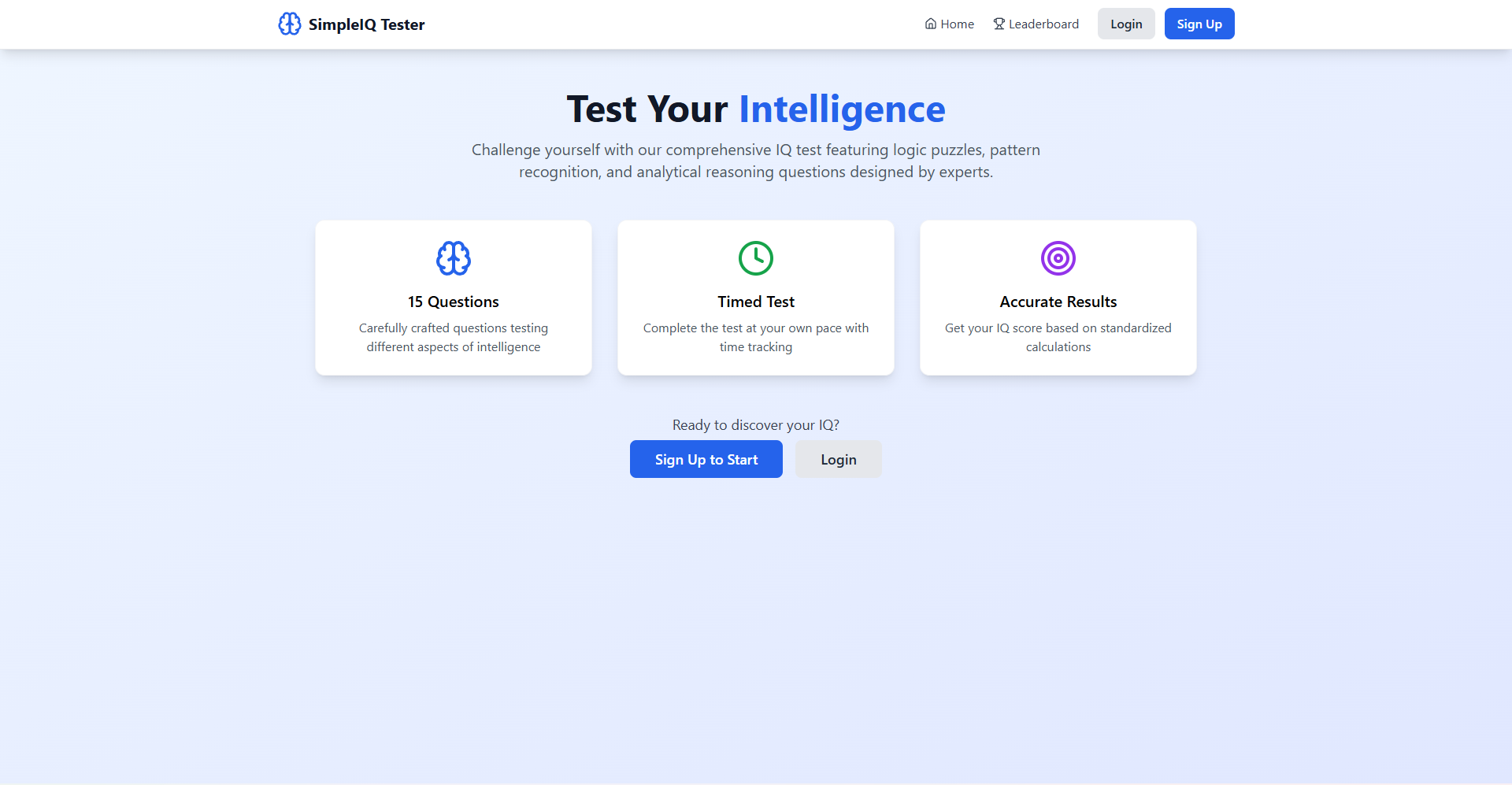 Simple IQ Tester screenshot