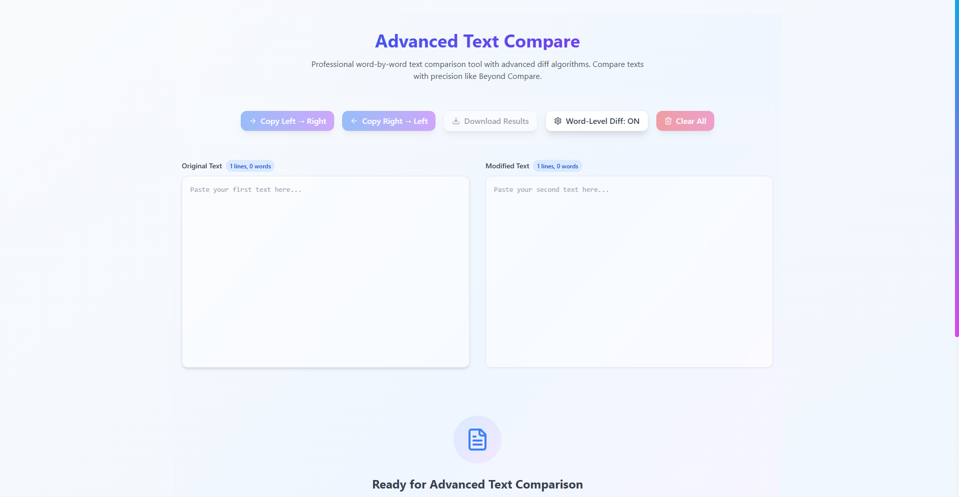 Advanced Text Compare screenshot